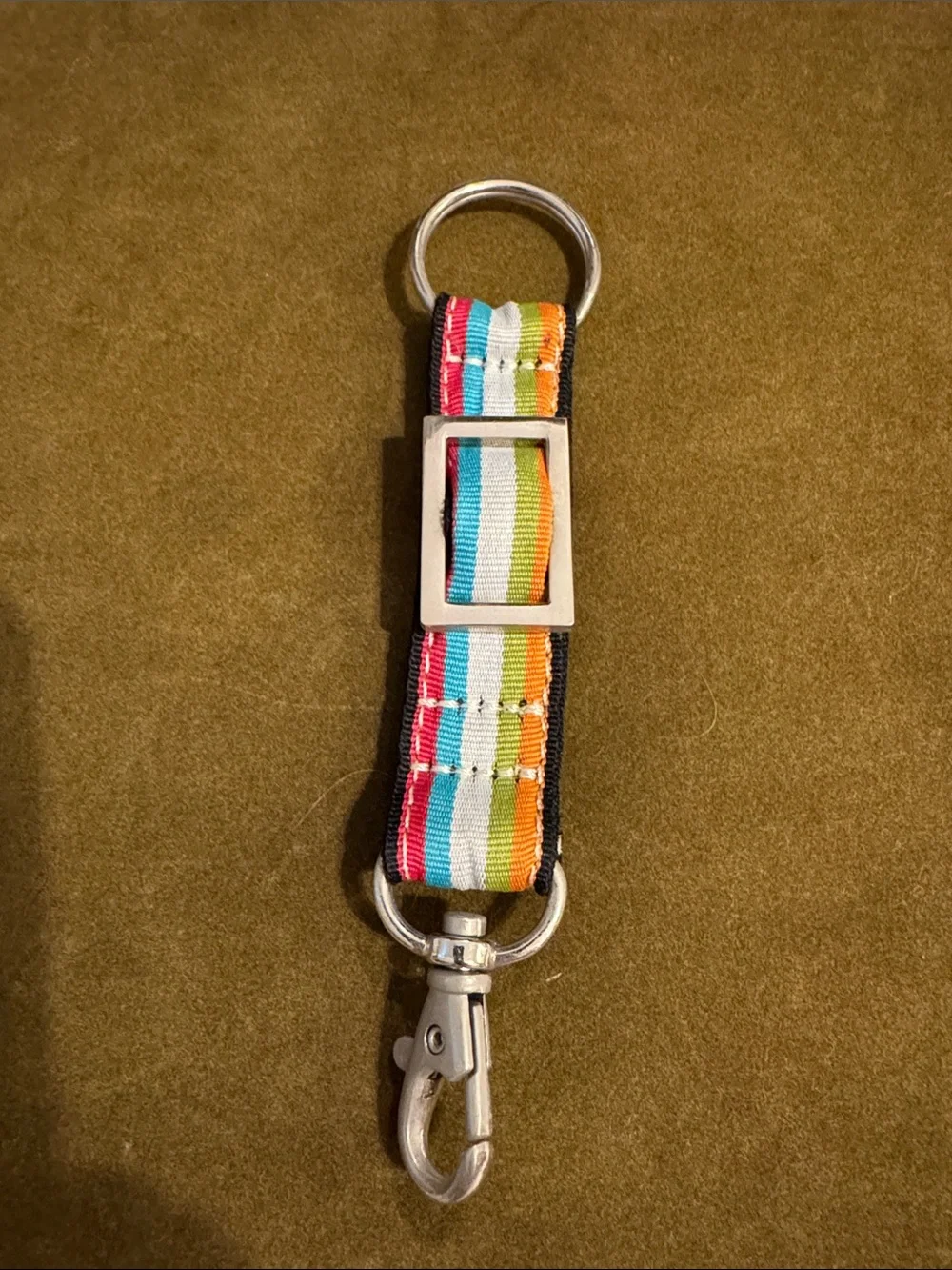 Never Used Multicolor Stripe Key Fob Accessory